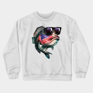 Cool American Bass Fish #2 Crewneck Sweatshirt